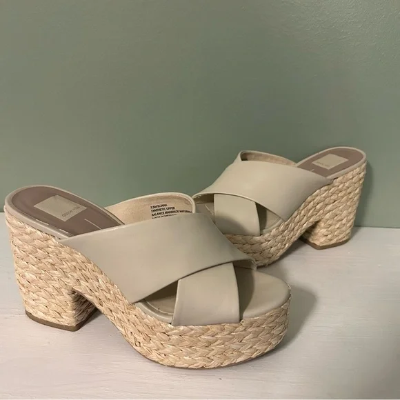 Dolce Vita Women's Eliana Platform‎ Raffia Sandal - Picture 7 of 9